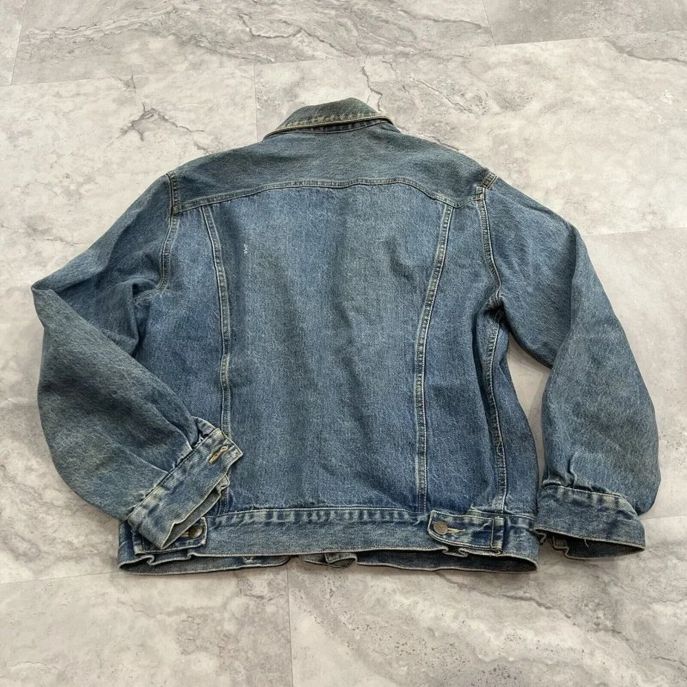 Vintage Guess Georges Marciano Denim Jean Jacket Mens Size Large 80s Big‎ Logo
